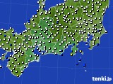 東海地方のアメダス実況(風向・風速)(2015年03月19日)