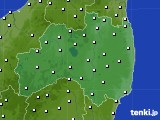 福島県のアメダス実況(風向・風速)(2015年03月19日)