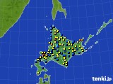 北海道地方のアメダス実況(積雪深)(2015年03月20日)