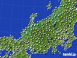 2015年03月21日の北陸地方のアメダス(風向・風速)