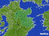 大分県のアメダス実況(風向・風速)(2015年03月21日)