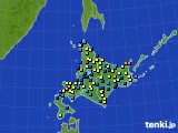 北海道地方のアメダス実況(積雪深)(2015年03月22日)