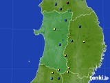 秋田県のアメダス実況(積雪深)(2015年03月22日)