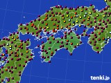 四国地方のアメダス実況(日照時間)(2015年03月22日)