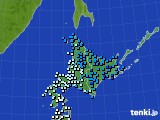 北海道地方のアメダス実況(気温)(2015年03月22日)