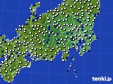 関東・甲信地方のアメダス実況(風向・風速)(2015年03月22日)