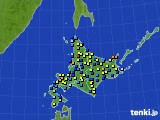 北海道地方のアメダス実況(積雪深)(2015年03月23日)
