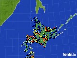 北海道地方のアメダス実況(日照時間)(2015年03月23日)