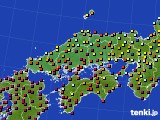 中国地方のアメダス実況(日照時間)(2015年03月23日)