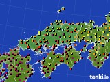 中国地方のアメダス実況(日照時間)(2015年03月23日)