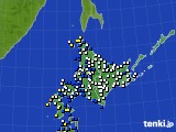 北海道地方のアメダス実況(風向・風速)(2015年03月24日)