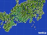 東海地方のアメダス実況(風向・風速)(2015年03月25日)
