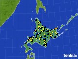 北海道地方のアメダス実況(積雪深)(2015年03月27日)