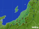 新潟県のアメダス実況(積雪深)(2015年03月27日)