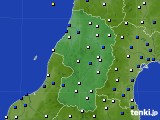 山形県のアメダス実況(風向・風速)(2015年03月27日)