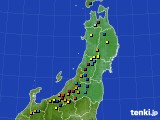 2015年03月29日の東北地方のアメダス(積雪深)
