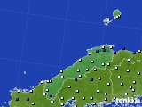 2015年03月29日の島根県のアメダス(風向・風速)