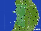 秋田県のアメダス実況(気温)(2015年03月30日)