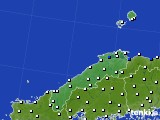 2015年03月30日の島根県のアメダス(風向・風速)