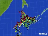 北海道地方のアメダス実況(日照時間)(2015年04月01日)