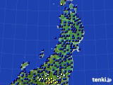 2015年04月01日の東北地方のアメダス(日照時間)