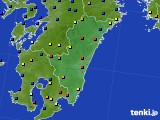 宮崎県のアメダス実況(日照時間)(2015年04月01日)