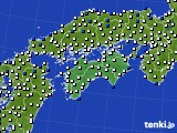 四国地方のアメダス実況(風向・風速)(2015年04月01日)
