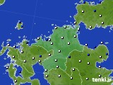 福岡県のアメダス実況(風向・風速)(2015年04月01日)