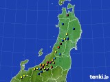 東北地方のアメダス実況(積雪深)(2015年04月02日)