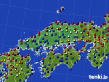 中国地方のアメダス実況(日照時間)(2015年04月02日)