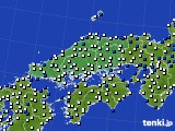 中国地方のアメダス実況(風向・風速)(2015年04月02日)