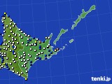 道東のアメダス実況(風向・風速)(2015年04月03日)