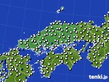 中国地方のアメダス実況(風向・風速)(2015年04月05日)