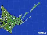 道東のアメダス実況(風向・風速)(2015年04月05日)
