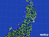 東北地方のアメダス実況(日照時間)(2015年04月06日)