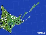 2015年04月06日の道東のアメダス(風向・風速)