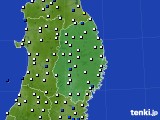 岩手県のアメダス実況(風向・風速)(2015年04月06日)