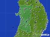 2015年04月06日の秋田県のアメダス(風向・風速)