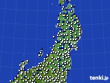 2015年04月07日の東北地方のアメダス(風向・風速)