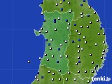 2015年04月07日の秋田県のアメダス(風向・風速)