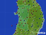 秋田県のアメダス実況(日照時間)(2015年04月08日)