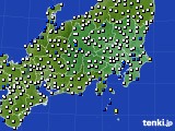 関東・甲信地方のアメダス実況(風向・風速)(2015年04月08日)