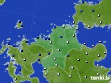福岡県のアメダス実況(風向・風速)(2015年04月08日)