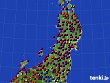 東北地方のアメダス実況(日照時間)(2015年04月09日)