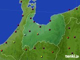 富山県のアメダス実況(日照時間)(2015年04月09日)