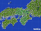 近畿地方のアメダス実況(風向・風速)(2015年04月09日)