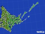 道東のアメダス実況(風向・風速)(2015年04月09日)