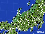 北陸地方のアメダス実況(風向・風速)(2015年04月10日)