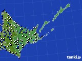 道東のアメダス実況(風向・風速)(2015年04月10日)