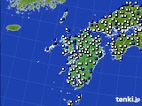 九州地方のアメダス実況(風向・風速)(2015年04月11日)